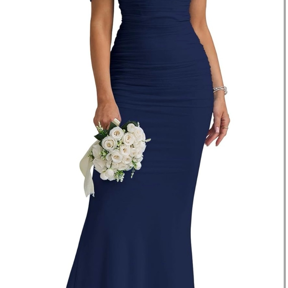 Sophisticated Navy Blue Wedding Dress